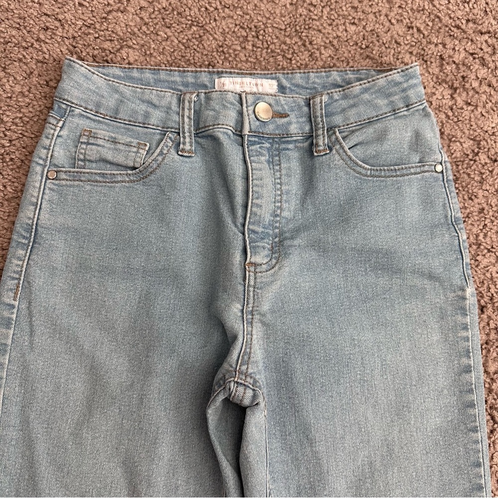 Tinseltown Light Blue Midrise Skinny Jeans Womens Juniors 27 - Picture 6 of 14